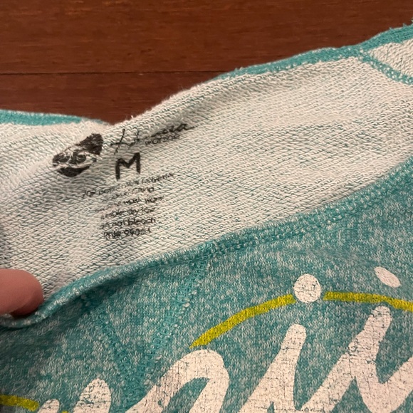 guc honolua wide neck teal Hawaii Graphic Sweatshirt rainbow medium - Picture 5 of 9